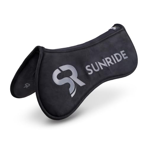 SUNRIDE Sattelpad/Korrekturpad für Pferde (Cloud One) Springen - einzigartige 3D-Zonen-Dämpfungstechnologie - gesundheitsfreundliches Material - ergonomisch, rutschfest - schwarz (18 Zoll) von SUNRIDE