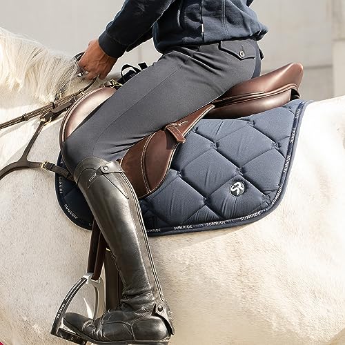 SUNRIDE Springschabracke “Wellington” für Pferde - Mesh-Material als zusätzliche Belüftung gegen Hitzestau, pflegeleicht und formbeständig (Pony, blau) von SUNRIDE