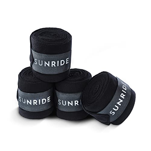 Sunride Bandagen für Pferde, stabilisieren und wärmen Sehnen und Bänder - atmungsaktiv (4er Set) von SUNRIDE
