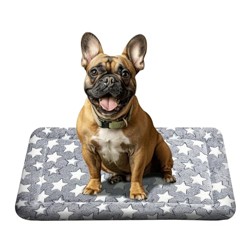 Hundebett-Matte, bequeme Hundehüttenunterlage, Mehrzweck-Hundebox-Bett & Hundebett-Matten für Hunde und Katzen, weiche Hundebox-Matte und Hundebett-Matte für Hund und Katze (Grau, S (24 x 18 x 1,5) von SUNSHE