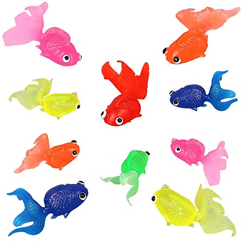 SUNSK Plastik Fische Künstliche Goldfisch Schwimmende Aquarium Dekoration Goldfisch Verzierung für Aquarium Landschaft 10 Stück (Zufälliger Farbe) von SUNSK