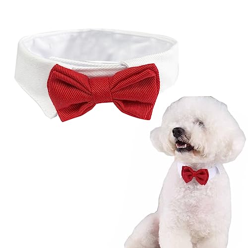 SUNTRADE Verstellbare formelle Haustier-Fliege Halsband für Hunde und Katzen, Hochzeits-Pflege-Kostüme (L, Rot) von SUNTRADE