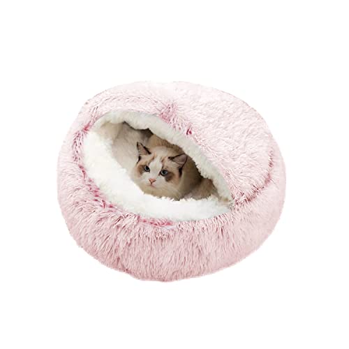 SUOXU Beruhigendes Bett für Katzen und Kleine Hunde, Katzenbett Waschbar Haustierbett,50 cm Donut Flauschig Rund Cat Bed,Weiche Kuschelbett für Den Schlaf im Innenbereich SUOXU Beruhigendes Bett für Katzen und Kleine Hunde, Katzenbett Waschbar Haustierbett,50 cm Donut Flauschig Rund Cat Bed,Weiche Kuschelbett für Den Schlaf im Innenbereich von SUOXU