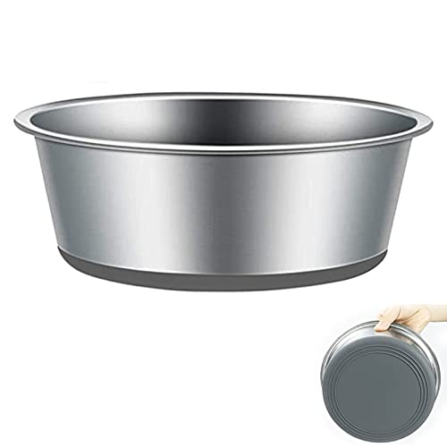 SUOXU Dicker Edelstahlnapf, Futternapf für Hunde und Katzen, mit rutschfestem Silikonboden, für Welpen, Katzen, Futternäpfe und Wassernäpfe (S, 14 cm) von SUOXU