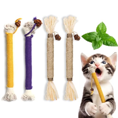 SUOXU Silvervine Katzenminze-Spielzeug, interaktives Katzenspielzeug für Indoor-Katzen, natürliches Kauspielzeug für Katzen, geeignet für Zahnreinigung und Stressabbau, Katzenminze-Spielzeug, Kauseil SUOXU Silvervine Katzenminze-Spielzeug, interaktives Katzenspielzeug für Indoor-Katzen, natürliches Kauspielzeug für Katzen, geeignet für Zahnreinigung und Stressabbau, Katzenminze-Spielzeug, Kauseil von SUOXU