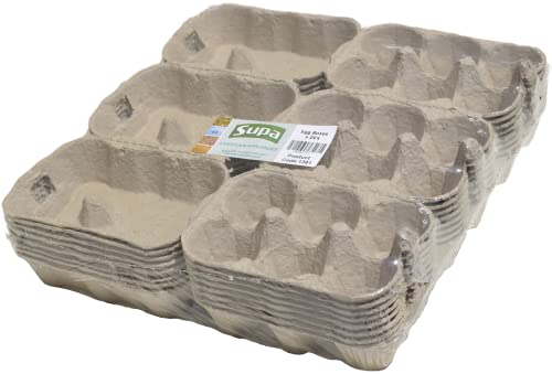 Supa Eierboxen, 24 Stück | Traditionelle Blaue Faser Eierbox | 100% recycelbar und biologisch abbaubar von SUPA