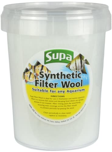Supa Aquarium-Filterwolle, 1 Liter, Synthetisches Material, ideal zum Entfernen von Abfallpartikeln in Aquarien und Teichfiltersystemen von SUPA