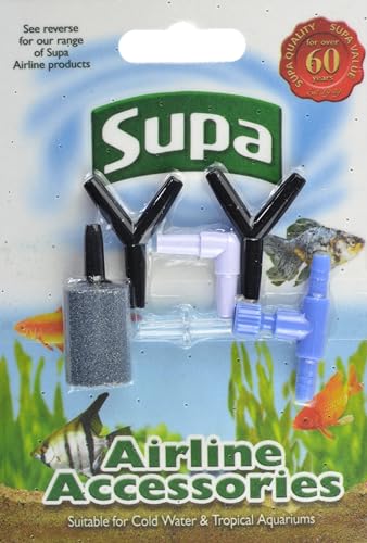 Supa Gemischtes Zubehör für Fluggesellschaften, einschließlich Ausströmstein, 2 x Ys, gerader Verbinder, Ellenbogen und Regler von SUPA