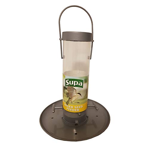 Supa Niger Seed Futterstation mit 4 Ports, 20,3 cm, mit Tablett von SUPA