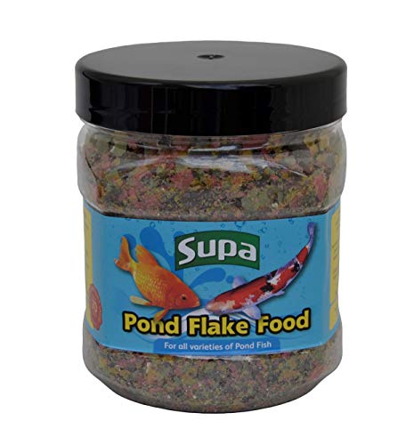 Supa Teichflockenfutter, 170 g, 1 Stück | hochwertiges Koi- und Teichfischfutter für eine nährstoffreich ausgewogene Ernährung von SUPA