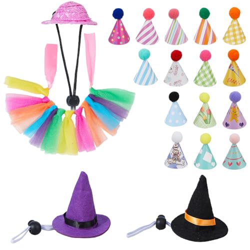 SUPERFINDINGS Bartagamen-Kostüm, 33-teilig, Bartagamen-Hut mit 1 Eidechse, verstellbarer Tutu-Rock, Eidechse, Halloween, Weihnachten, Geburtstag, Kostüm, Outfit, kleines von SUPERFINDINGS