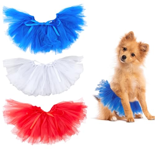 SUPERFINDINGS Tutu-Rock für Hunde, Tütü, Tüll, Tutu, Hunde, Geburtstagsparty-Zubehör, Welpen, Hunde, niedliches Geburtstagskleid für kleine bis mittelgroße Hunde, Katzen, Welpen, Geburtstagsparty von SUPERFINDINGS