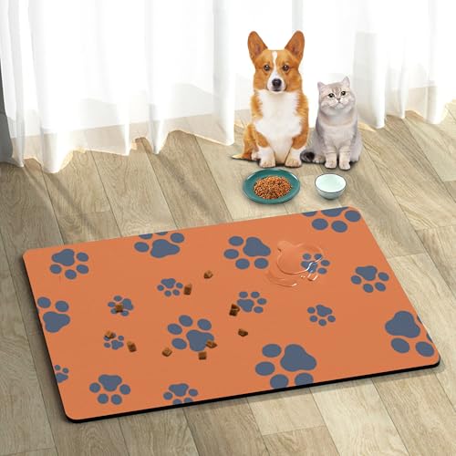 45,7 x 76,2 cm große Futtermatte für Haustiere, saugfähige Hundefuttermatte, keine Flecken, Katzennapfmatte für Futter und Wasser, leicht zu reinigende Haustier-Tischsets, schnell trocknende 45,7 x 76,2 cm große Futtermatte für Haustiere, saugfähige Hundefuttermatte, keine Flecken, Katzennapfmatte für Futter und Wasser, leicht zu reinigende Haustier-Tischsets, schnell trocknende von SUPERPAWS