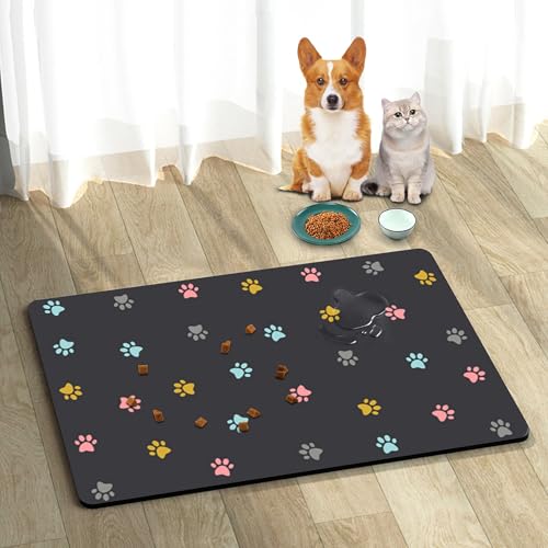45,7 x 76,2 cm große Futtermatte für Haustiere, saugfähige Hundefuttermatte, keine Flecken, Katzennapfmatte für Futter und Wasser, leicht zu reinigende Haustier-Tischsets, schnell trocknende 45,7 x 76,2 cm große Futtermatte für Haustiere, saugfähige Hundefuttermatte, keine Flecken, Katzennapfmatte für Futter und Wasser, leicht zu reinigende Haustier-Tischsets, schnell trocknende von SUPERPAWS