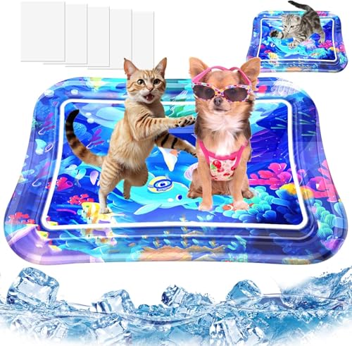 45 x 75cm Fressnapf-Unterlage für Haustiere – Saugfähige Hundefutter-Matte, Fleckenfreie Katzennapf-Matte für Futter & Wasser, Leicht zu Reinigen, Schnelltrocknend (Pfoten-Design B, 45 * 75cm) von SUPERPAWS