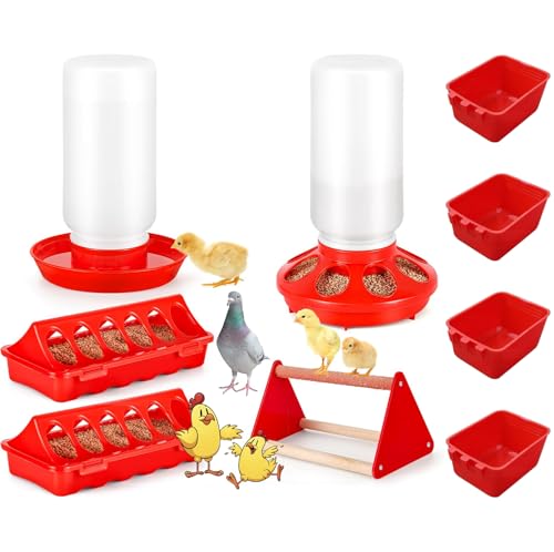 9-teiliges Futter- und Bewässerungs-Set, Baby-Küken-Starter-Set mit Kükenstange für kleine Geflügel, Enten, Wachteln 9-teiliges Futter- und Bewässerungs-Set, Baby-Küken-Starter-Set mit Kükenstange für kleine Geflügel, Enten, Wachteln von SUPERPAWS
