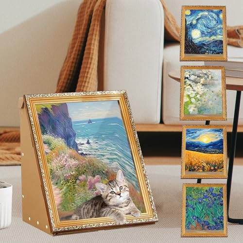 Art 3D Ölgemälde Katzennest für Künstler Kätzchen Kunst Rahmen Katzenbett mit Kratzbrett Katzenkratzpad für alle Jahreszeiten Indoor Katzenspielzeug Haus Art 3D Ölgemälde Katzennest für Künstler Kätzchen Kunst Rahmen Katzenbett mit Kratzbrett Katzenkratzpad für alle Jahreszeiten Indoor Katzenspielzeug Haus von SUPERPAWS