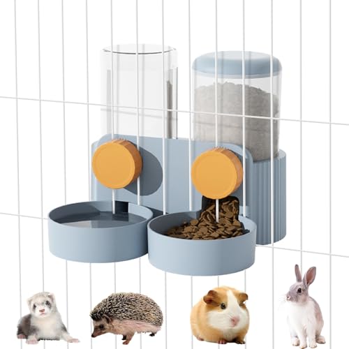 Automatischer Futterspender und Wasserspender für Kaninchen, Schwerkraft-Futterstation, Bewässerungs-Set, zum Aufhängen, selbstdosierender Futterspender für Frettchen, Meerschweinchen, Chinchillas Automatischer Futterspender und Wasserspender für Kaninchen, Schwerkraft-Futterstation, Bewässerungs-Set, zum Aufhängen, selbstdosierender Futterspender für Frettchen, Meerschweinchen, Chinchillas von SUPERPAWS