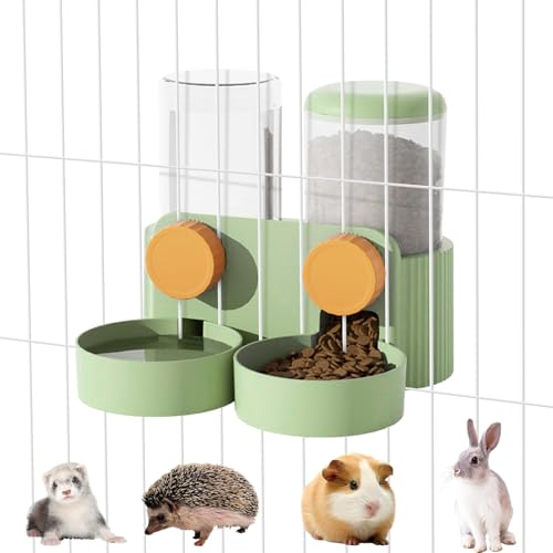 Automatischer Futterspender und Wasserspender für Kaninchen, Schwerkraft-Futterstation, Bewässerungs-Set, zum Aufhängen, selbstdosierender Futterspender für Frettchen, Meerschweinchen, Chinchillas Automatischer Futterspender und Wasserspender für Kaninchen, Schwerkraft-Futterstation, Bewässerungs-Set, zum Aufhängen, selbstdosierender Futterspender für Frettchen, Meerschweinchen, Chinchillas von SUPERPAWS