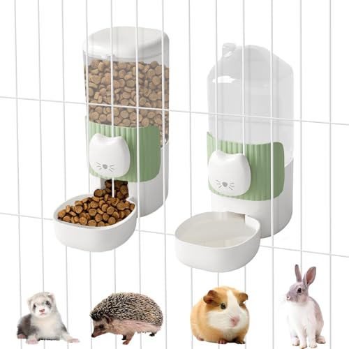 Automatischer Futterspender und Wasserspender für Kaninchen, Schwerkraft-Futterstation, Bewässerungs-Set, zum Aufhängen, selbstdosierender Futterspender für Frettchen, Meerschweinchen, Chinchillas Automatischer Futterspender und Wasserspender für Kaninchen, Schwerkraft-Futterstation, Bewässerungs-Set, zum Aufhängen, selbstdosierender Futterspender für Frettchen, Meerschweinchen, Chinchillas von SUPERPAWS