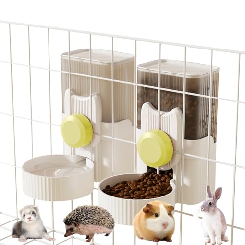 Automatischer Futterspender und Wasserspender für Kaninchen, Schwerkraft-Futterstation, Bewässerungs-Set, zum Aufhängen, selbstdosierender Futterspender für Frettchen, Meerschweinchen, Chinchillas Automatischer Futterspender und Wasserspender für Kaninchen, Schwerkraft-Futterstation, Bewässerungs-Set, zum Aufhängen, selbstdosierender Futterspender für Frettchen, Meerschweinchen, Chinchillas von SUPERPAWS