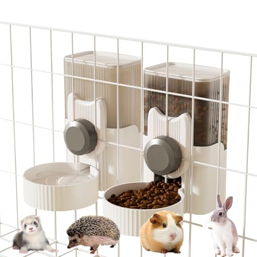 Automatischer Futterspender und Wasserspender für Kaninchen, Schwerkraft-Futterstation, Bewässerungs-Set, zum Aufhängen, selbstdosierender Futterspender für Frettchen, Meerschweinchen, Chinchillas Automatischer Futterspender und Wasserspender für Kaninchen, Schwerkraft-Futterstation, Bewässerungs-Set, zum Aufhängen, selbstdosierender Futterspender für Frettchen, Meerschweinchen, Chinchillas von SUPERPAWS