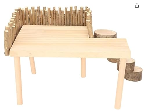 Hamster-Spiel-Holzplattform, Kleintier-Stehplattform Mit Drehbarer Leiter, Holz-Hamster-Plattform, Hamster-Kletterplattform Hamster-Spiel-Holzplattform, Kleintier-Stehplattform Mit Drehbarer Leiter, Holz-Hamster-Plattform, Hamster-Kletterplattform von SUPERPAWS