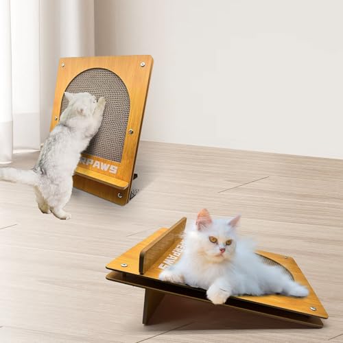 Katzenkratzbrett, Staffeleiform Wellpappe Katzenkratzer für Indoor Katzen, Katzenkratzpad mit Premium Scratch Texturen Design, Karton Katzenkratzer mit doppelseitiger Benutzerfreundlichkeit Katzenkratzbrett, Staffeleiform Wellpappe Katzenkratzer für Indoor Katzen, Katzenkratzpad mit Premium Scratch Texturen Design, Karton Katzenkratzer mit doppelseitiger Benutzerfreundlichkeit von SUPERPAWS