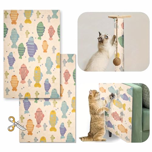Kratzbaum, Teppichabdeckung, selbstklebend, Baumregale, Ersatzteile, Matte mit niedlichem Muster, Katzenkratzer, Couch, Möbelschutz für Indoor-Katzen, 2 Stück, 80 x 49,8 cm, 2 Stück von SUPERPAWS