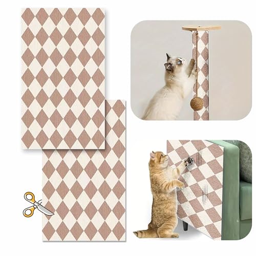 Kratzbaum, zuschneidbar, selbstklebend, Baumregale, Ersatzteile, Matte mit niedlichem Muster, Katzenkratzer, Couch, Möbelschutz für Indoor-Katzen, 2 Stück, 80 x 49,8 cm, 2 Stück von SUPERPAWS