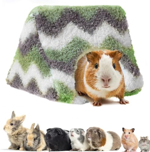 SUPERPAWS Großes Meerschweinchenbett, Meerschweinchenversteck waschbar, Kleintierhaus, Käfigzubehör für Zwergkaninchen, Chinchillas, Hamster, Igel, Frettchen, Bartdrachen und Ratten, 25 x 25 cm von SUPERPAWS