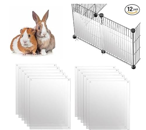 SUPERPAWS Haustierkäfig-Einlage, 26 x 21 cm, 12 Stück, Urin-Schutz Seitenfutter mit Löchern, für Kaninchen, Meerschweinchen, Hamster (20 * 25cm 6Stück) von SUPERPAWS