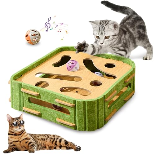 SUPERPAWS Katzen-Puzzle-Spielzeug, interaktive Katzentänzerin für Indoor-Katzen, Katzenspielzeug mit Quietschspielzeug und Kratzfilz, Kätzchen-Ball-Spielzeug für Katzen, körperliche Bewegung SUPERPAWS Katzen-Puzzle-Spielzeug, interaktive Katzentänzerin für Indoor-Katzen, Katzenspielzeug mit Quietschspielzeug und Kratzfilz, Kätzchen-Ball-Spielzeug für Katzen, körperliche Bewegung von SUPERPAWS