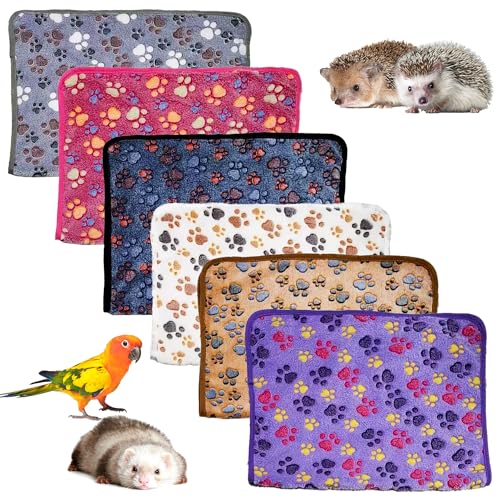 SUPERPAWS Meerschweinchen-Fleece-Decken, 76,2 x 52,1 cm, 6 Stück, wasserdicht und waschbar, Kleintierkäfigeinlagen, Schlafmatte, Bettunterlage für Hamster, Chinchilla, Kaninchen, Igel (6 Stück, Stil SUPERPAWS Meerschweinchen-Fleece-Decken, 76,2 x 52,1 cm, 6 Stück, wasserdicht und waschbar, Kleintierkäfigeinlagen, Schlafmatte, Bettunterlage für Hamster, Chinchilla, Kaninchen, Igel (6 Stück, Stil von SUPERPAWS