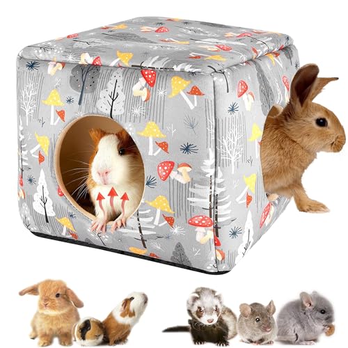 SUPERPAWS Meerschweinchen-Versteck für kleine Haustiere, 27,9 x 27,9 cm, waschbar, Meerschweinchen-Haus, gemütliches Meerschweinchenbett für kleine Haustiere, Kaninchen, Hamster, Chinchilla, SUPERPAWS Meerschweinchen-Versteck für kleine Haustiere, 27,9 x 27,9 cm, waschbar, Meerschweinchen-Haus, gemütliches Meerschweinchenbett für kleine Haustiere, Kaninchen, Hamster, Chinchilla, von SUPERPAWS