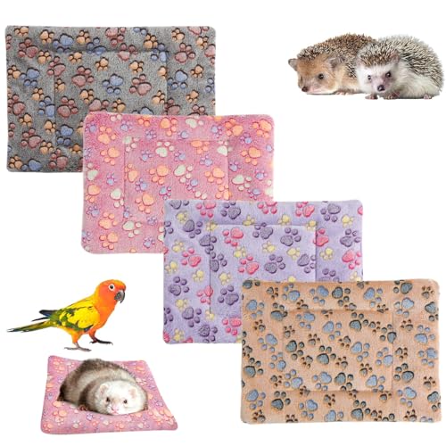 SUPERPAWS Wasserfeste Meerschweinchen-Bettwäsche, Winter, Meerschweinchen, Plüschkäfigeinlagen, weiche Hunde- und Katzenbettmatte, wendbar, gemütlich, Tier, Urinierkissen, Hamsterbett, waschbar, für von SUPERPAWS