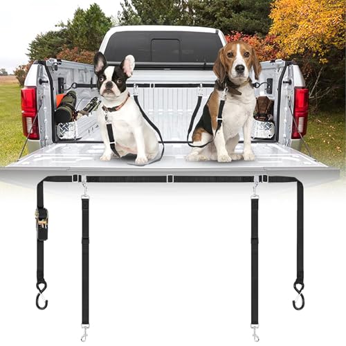 Truck Bed 2 Hundeleine, robustes Hundegurtsystem für SUV oder LKW-Kiste, verstellbare Länge, 304,8 cm, Haustier-Leine, Kette, Sicherheits-Pick-Up-Bett, Fessel, Leine für Hunde Truck Bed 2 Hundeleine, robustes Hundegurtsystem für SUV oder LKW-Kiste, verstellbare Länge, 304,8 cm, Haustier-Leine, Kette, Sicherheits-Pick-Up-Bett, Fessel, Leine für Hunde von SUPERPAWS