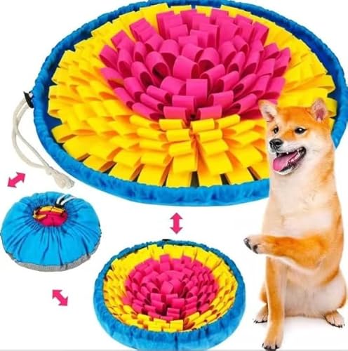 Schnüffelteppich für Hunde, intelligentes Hundespielzeug mit Anti-Rutsch, Intelligenzspielzeug für Hunde, Schnüffelteppich, Anti-Stress, Spielmatte für kleine und große Hunde, 48 x 48 cm, Blau Schnüffelteppich für Hunde, intelligentes Hundespielzeug mit Anti-Rutsch, Intelligenzspielzeug für Hunde, Schnüffelteppich, Anti-Stress, Spielmatte für kleine und große Hunde, 48 x 48 cm, Blau von SUPERWSLING