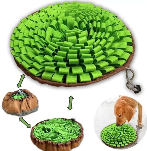 Schnüffelteppich für Hunde, intelligentes Hundespielzeug mit Anti-Rutsch, Intelligenzspielzeug für Hunde, Schnüffelteppich, Anti-Stress, Spielmatte für kleine und große Hunde, 48 x 48 cm, Grün Schnüffelteppich für Hunde, intelligentes Hundespielzeug mit Anti-Rutsch, Intelligenzspielzeug für Hunde, Schnüffelteppich, Anti-Stress, Spielmatte für kleine und große Hunde, 48 x 48 cm, Grün von SUPERWSLING