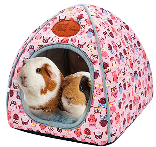 SUPJADE Meerschweinchen Kaninchen Igel Bett - Höhle gemütliches Hamsterhaus großes Versteck für Chinchilla Bartdrache Kleintier Meerschweinchen Zubehör von SUPJADE