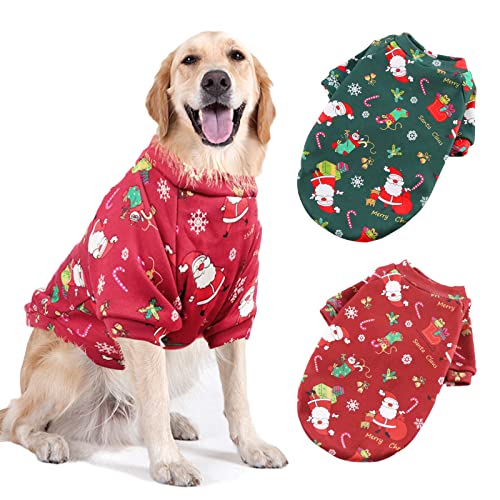 SUPJADE Weihnachtspullover Hunde 2Stück Größe Hundepullover mit Katze Weihnachten Kleidung für den Winter warm für Weihnachten Haustierkostüme von SUPJADE