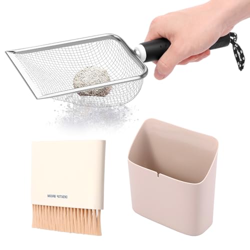 Katzenstreu Schaufel Kit Katzenschaufel Edelstahl Katzenstreu Schaufel mit Kleinem Besen und Dustschaufeln Vielseitig Holzgriff für Reptilien Sandabfälle Katzenstreuschaufel für Katze Hund Kaninchen Katzenstreu Schaufel Kit Katzenschaufel Edelstahl Katzenstreu Schaufel mit Kleinem Besen und Dustschaufeln Vielseitig Holzgriff für Reptilien Sandabfälle Katzenstreuschaufel für Katze Hund Kaninchen von SUPPUIMNT