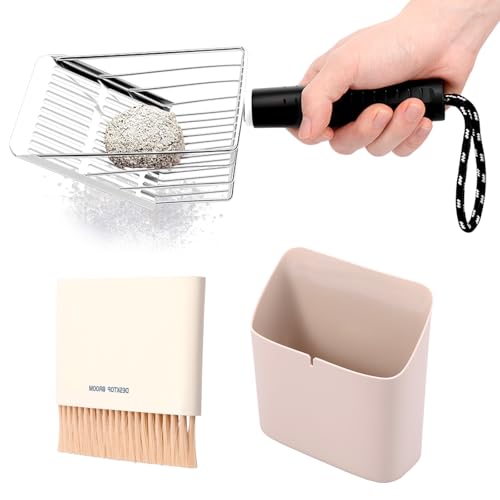 Katzenstreu Schaufel Kit Katzenschaufel Edelstahl Katzenstreu Schaufel mit Kleinem Besen und Dustschaufeln Vielseitig Holzgriff für Reptilien Sandabfälle Katzenstreuschaufel für Katze Hund Kaninchen Katzenstreu Schaufel Kit Katzenschaufel Edelstahl Katzenstreu Schaufel mit Kleinem Besen und Dustschaufeln Vielseitig Holzgriff für Reptilien Sandabfälle Katzenstreuschaufel für Katze Hund Kaninchen von SUPPUIMNT