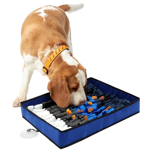 Schnüffelteppich für Hunde, Filz Rechteck Hund Snuffle Matte Essen Haustier Langsam Fütterungsmatte Stressabbau Nicht Slip Hund Schnupfen Pad Erregen Aufmerksamkeit Waschbar für Haustier von SUPPUIMNT