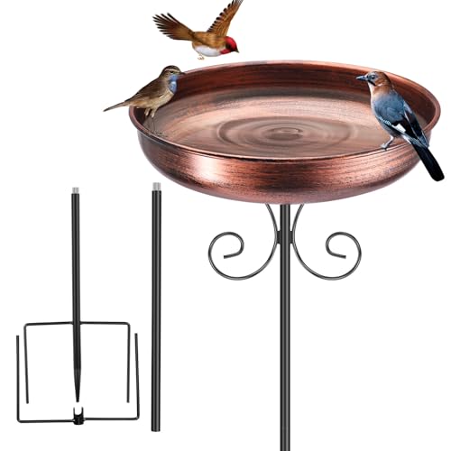 Vogeltränke Stehend, Vogelbad für Draußen Garten Metall im Freien Vogelbad Dauerhafte Feeder Schüssel Dekorative Freistehende Wassertränke für Wildvögel Vogeltränke Frostsicher Winterfest(Bronze,30cm) Vogeltränke Stehend, Vogelbad für Draußen Garten Metall im Freien Vogelbad Dauerhafte Feeder Schüssel Dekorative Freistehende Wassertränke für Wildvögel Vogeltränke Frostsicher Winterfest(Bronze,30cm) von SUPPUIMNT