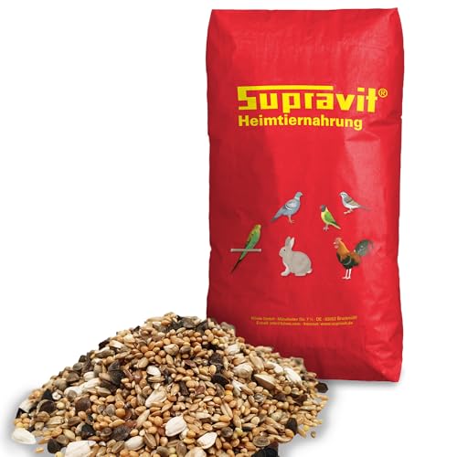 Supravit Vogelfutter Großsittiche Spezial 25kg - leicht bekömmliches Sittich Futter ohne Sonnenblumenkerne I schmackhaftes Alleinfutter für Ziervögel & Papageien von Supravit