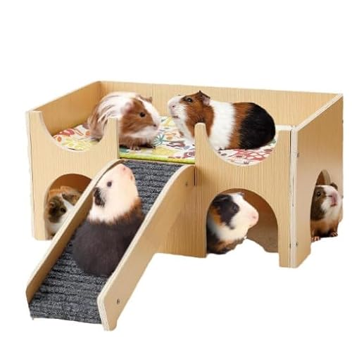 Mehrstöckiges Meerschweinchen Versteck mit Treppe und Matten – Extra Groß Meerschweinchen Schloss Abnehmbare Verstecke für Hamster, Kaninchen & Chinchillas,Abnehmbares Haus Mehrstöckiges Meerschweinchen Versteck mit Treppe und Matten – Extra Groß Meerschweinchen Schloss Abnehmbare Verstecke für Hamster, Kaninchen & Chinchillas,Abnehmbares Haus von SUPRBIRD