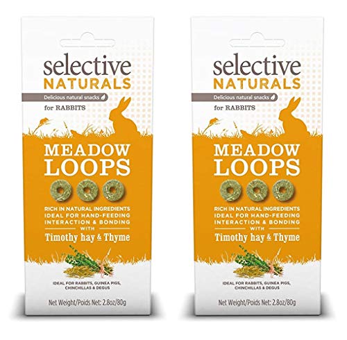 Selective Naturals Meadow Loops Timothy Hay & Thyme For Rabbits 2.8-Oz - 2 Pack von Supreme
