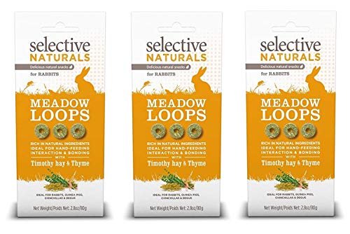 Selective Naturals Meadow Loops Timothy Hay & Thyme For Rabbits 2.8-Oz - 3 Pack von Supreme
