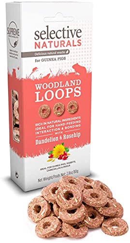 Selective Naturals Woodland Loops Dandelion & Rosehip Guinea Pig 2.8-Oz - 4 Pack von Supreme